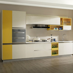 皮阿诺整体橱柜定做开放式厨房厨柜定制现代简约石英石台面组合柜