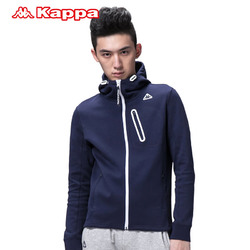 Kappa 卡帕运动卫衣男连帽 运动外套 春季休闲运动服针织开衫帽衫