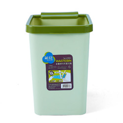 茶花正品塑料置袋方形废纸筒储物收纳筒无盖垃圾桶废纸篓12381K