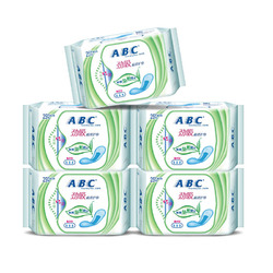 ABC卫生巾护垫 澳洲茶树透气劲吸日夜用护垫163mm*25片*5包C21