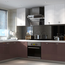 皮阿诺整体橱柜定做 现代简约石英石台面多功能组合厨房橱柜定制