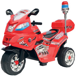 贝瑞佳儿童电动车童车三轮电动摩托车宝宝车警车可坐婴儿玩具车