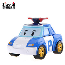 银辉 变形警长珀利机器人POLI警车玩具车儿童玩具 合金车模套装