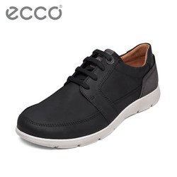 ECCO爱步潮流休闲皮鞋男 舒适系带低帮板鞋 爱欧瓦532714
