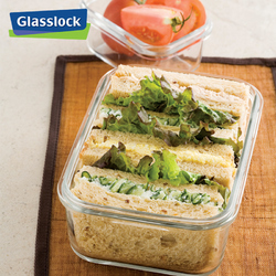 Glasslock韩国进口钢化玻璃饭盒微波炉冰箱收纳盒保鲜盒1090ml