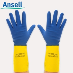 Ansell安思尔224X 橡胶防化手套 植绒 化学防护 长度320mm