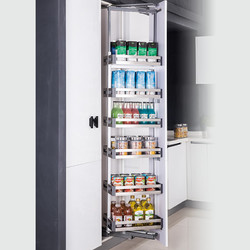 NUOMI/诺米 厨房高柜拉篮抽屉式旋转多层大容量储物柜 饮料置物柜