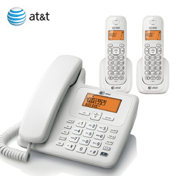 美国AT&T34109数字无绳电话机 一拖二  子母电话机 家用办公座机