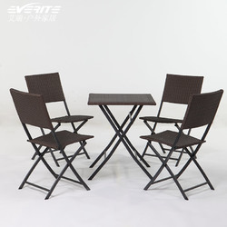 艾瑞藤椅三件套阳台桌椅户外桌椅庭院咖啡馆桌椅铁艺休闲桌椅组合
