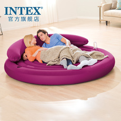 INTEX 书房沙发床圆形可折叠双人充气沙发单人多功能简易懒人沙发