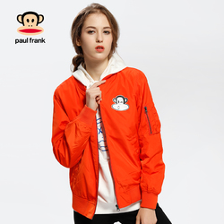 Paul Frank/大嘴猴春季设计师女士印花休闲宽松棒球服长袖外套