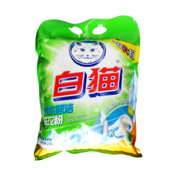 白猫冷水速融去渍无磷洗衣粉柠檬香衣物清洁2.5kg