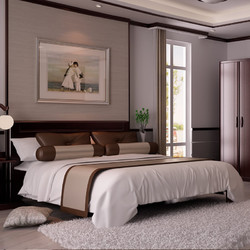 双叶家具实木床2米实木的现代简约水曲柳实木床 新中式婚床双人床