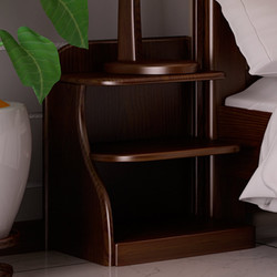 双叶家具 全实木床头柜现代中式水曲柳卧室家具简易储物架
