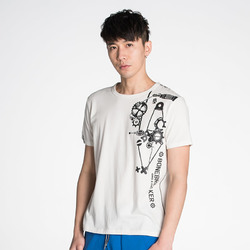 BURANDO ENO设计师潮牌男式印花短袖T恤个性全棉体恤 G6SPM42201