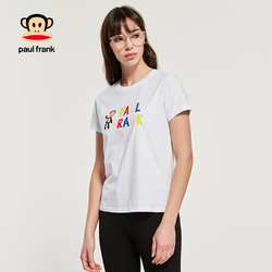 Paul Frank/大嘴猴设计师款女士字母印花撞色短袖T恤PFCTE172009W