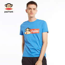 Paul Frank/大嘴猴夏季设计师款男士印花字母运动宽松圆领短袖T恤