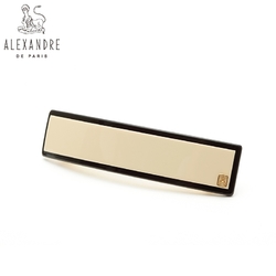 法国Alexandre de Paris亚历山大黑白经典8公分发夹顶夹头饰发饰