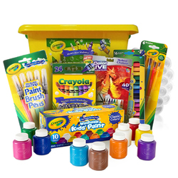 绘儿乐crayola 升级版可水洗水彩笔蜡笔颜料礼盒儿童学生涂鸦美术