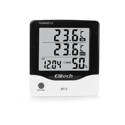精创BT-3电子温湿度计高精度工业家用室内室外温度计带探头闹钟