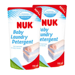 NUK婴儿洗衣液宝宝衣物清洗液袋装750mlNUK洗衣液两袋共1.5L