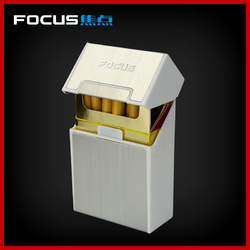 焦点香菸盒创意翻盖烟盒20支装便携个性超薄男士创意潮铝合金烟壳
