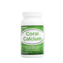 GNC健安喜美国天然珊瑚钙胶囊补钙镁钙中老年钙180粒