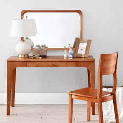 联邦家私现代中式实木梳妆台桌镜卧室化妆桌子小户型简易影楼家具