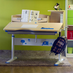 光明园迪A105H-6儿童学习桌椅套装写字桌组合书架学生升降