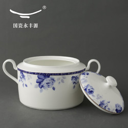 Auratic国瓷永丰源 74头梦幻玫瑰套装碗盘碟勺整套陶瓷餐具女神节