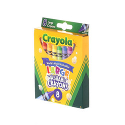 绘儿乐crayola 蜡笔可水洗8色儿童安全绘画工具画笔文具52-3280
