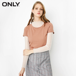 [预售]ONLY2018夏季新款纯棉基础款宽松T恤女|118101587