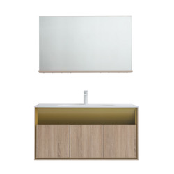 欧路莎浴室柜组合现代简约挂墙式实木洗脸盆柜小户型卫生间洗漱台