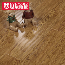 世友实木复合地板 浅色橡木纹仿古实木复合多层耐磨抗刮地板
