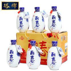 绍兴黄酒 塔牌丽春酒 八年基酒特型手工冬酿 375ml*六瓶礼箱装