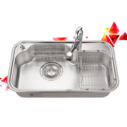 韩国白鸟水槽 原装进口大单槽套餐 厨房洗碗盆 大空间水池DS800