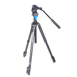 百诺A1573FS2三脚架专业便携单反相机摄影摄像机阻尼云台观鸟专用