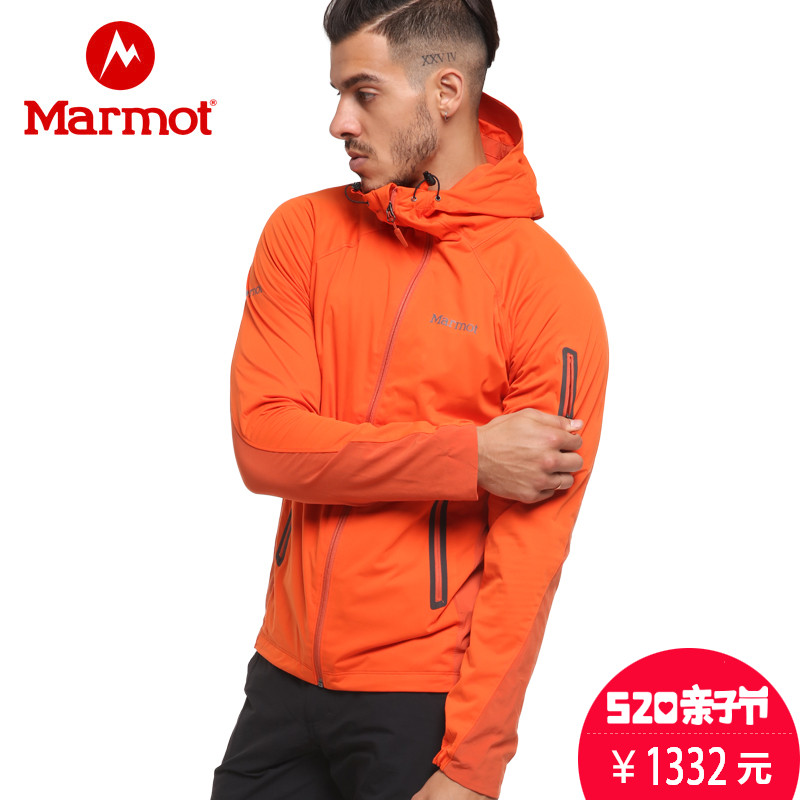 marmot/土拨鼠春夏户外男士轻量防泼水弹力透气M2软壳上衣F80660