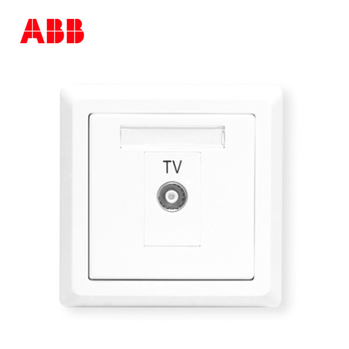 瑞士ABB 开关插座 德逸一位电视插座有线TV插座AE301