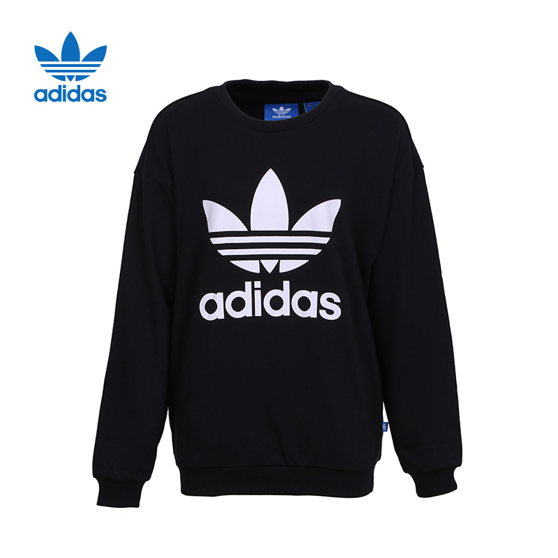 adidas阿迪达斯TREFOIL SWEAT三叶草系列女卫衣春秋款BP9494