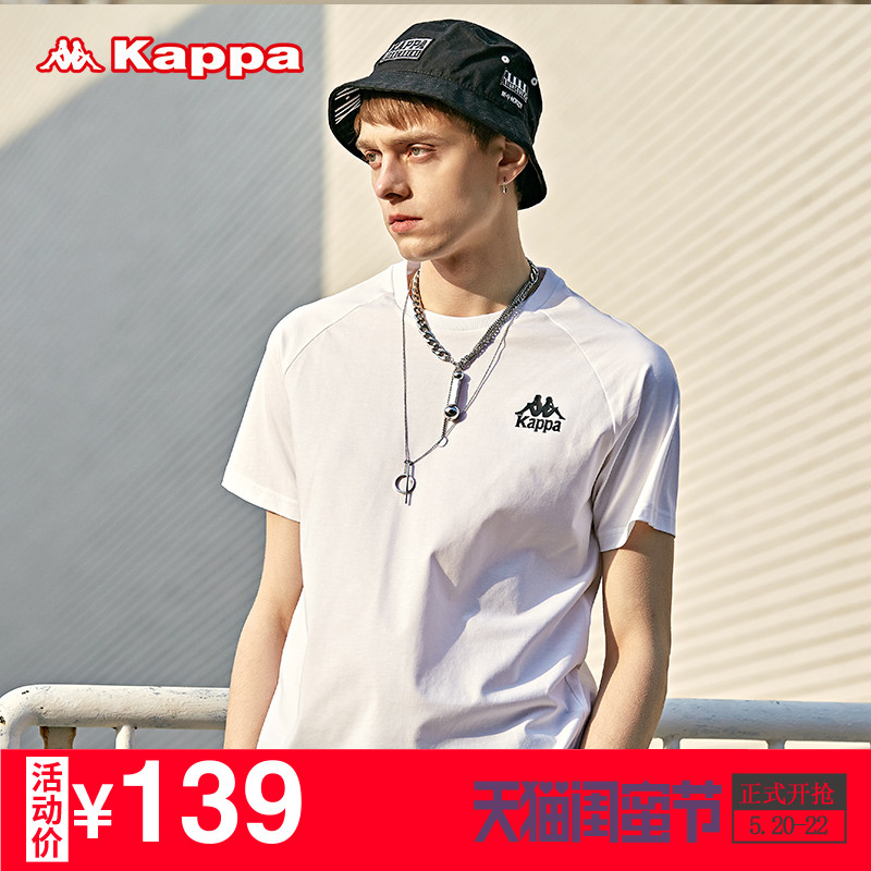 kappa卡帕男士t恤短袖 圆领休闲T恤宽松半袖运动t恤 2018新品