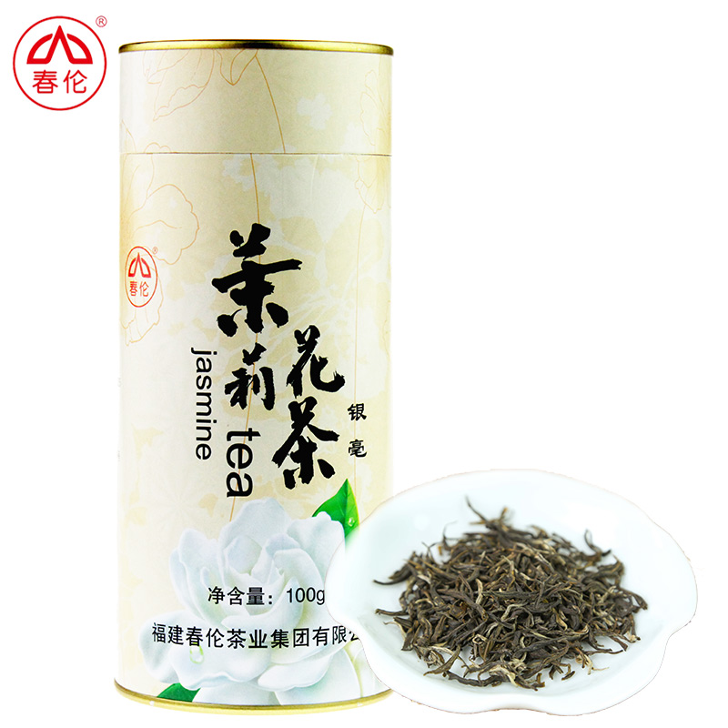 春伦名茶 茉莉银毫茶 福建福州茉莉花茶一级茶叶100g