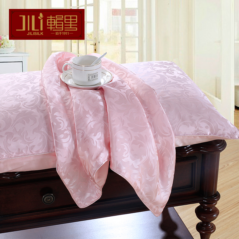 辑里正品 真丝枕套100桑蚕丝双面丝绸枕头套夏单人枕套 1只装