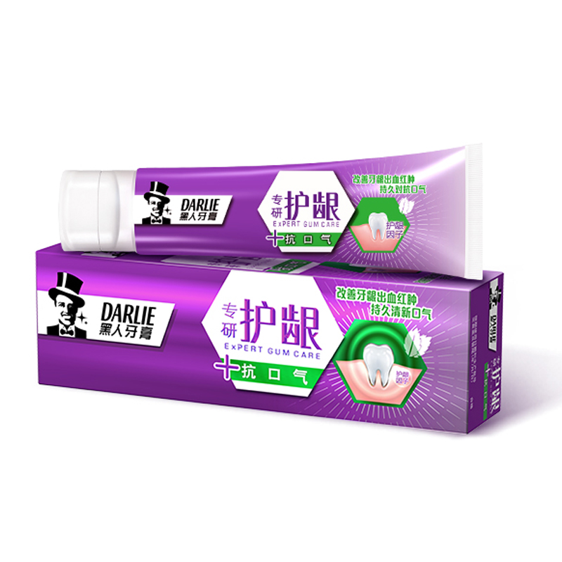 黑人牙膏专研护龈抗口气 清新薄荷去牙菌斑 口气清新