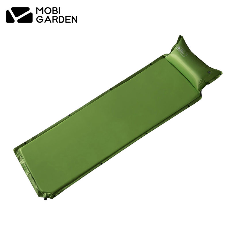 牧高笛户外露营野外公园单人可拼接睡垫自动充气便携折叠防潮垫QP