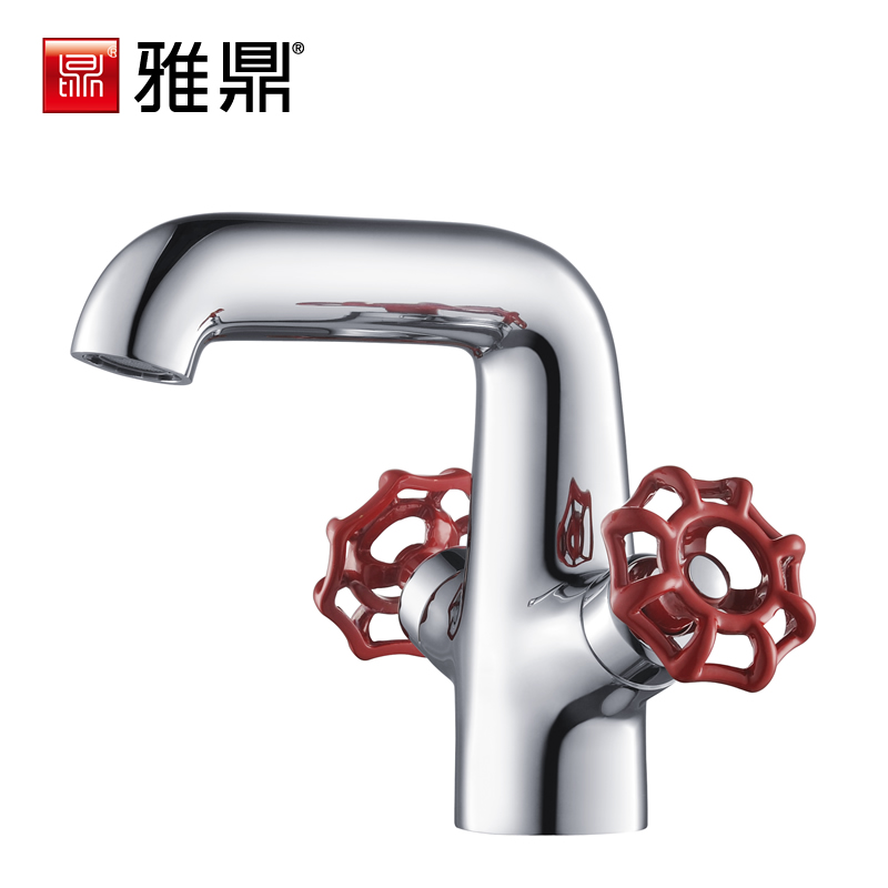 雅鼎  似水年华 全铜 双把手 冷热水 面盆龙头 水龙头8073003