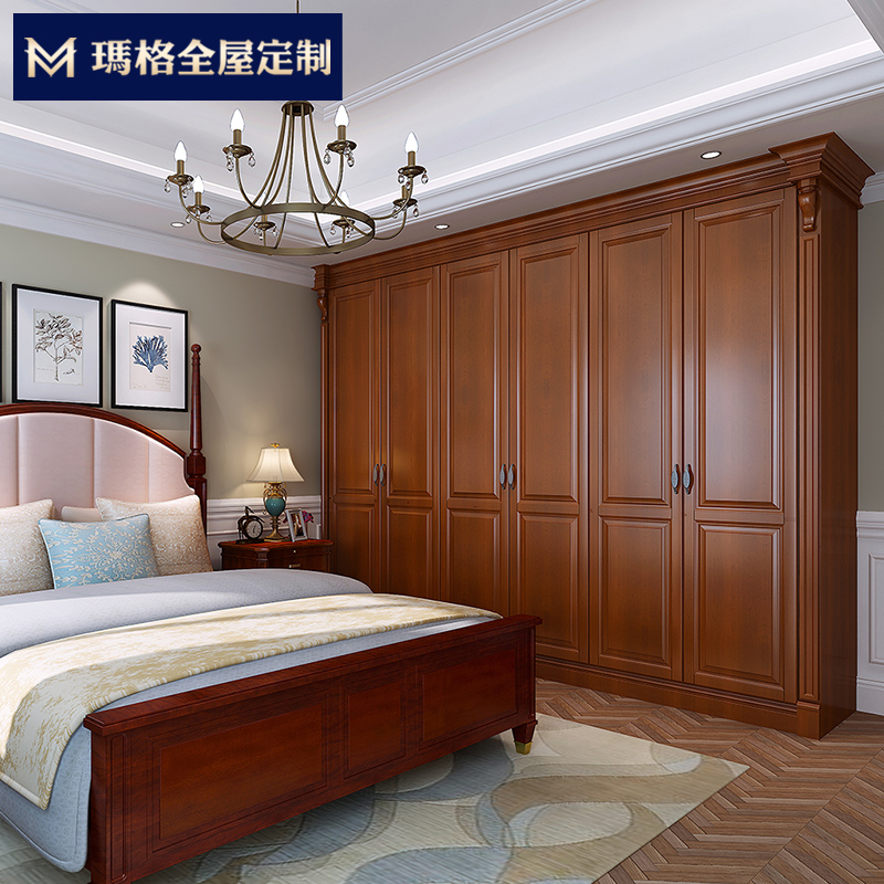 玛格定制整体衣柜简约欧美式简约卧室大家具实木衣柜衣帽间定做RC