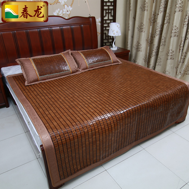 春龙麻将席碳烧传奇新品三件套结婚庆麻将凉席1.8米礼品装竹凉席