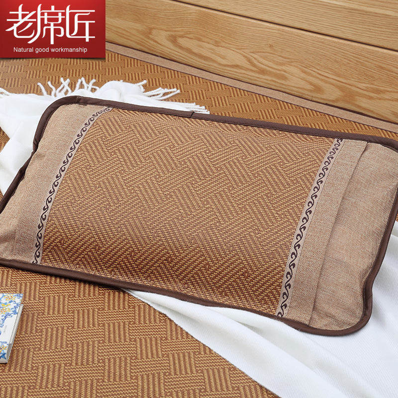 老席匠加厚竹藤枕头单双人夏天凉枕头枕芯成人