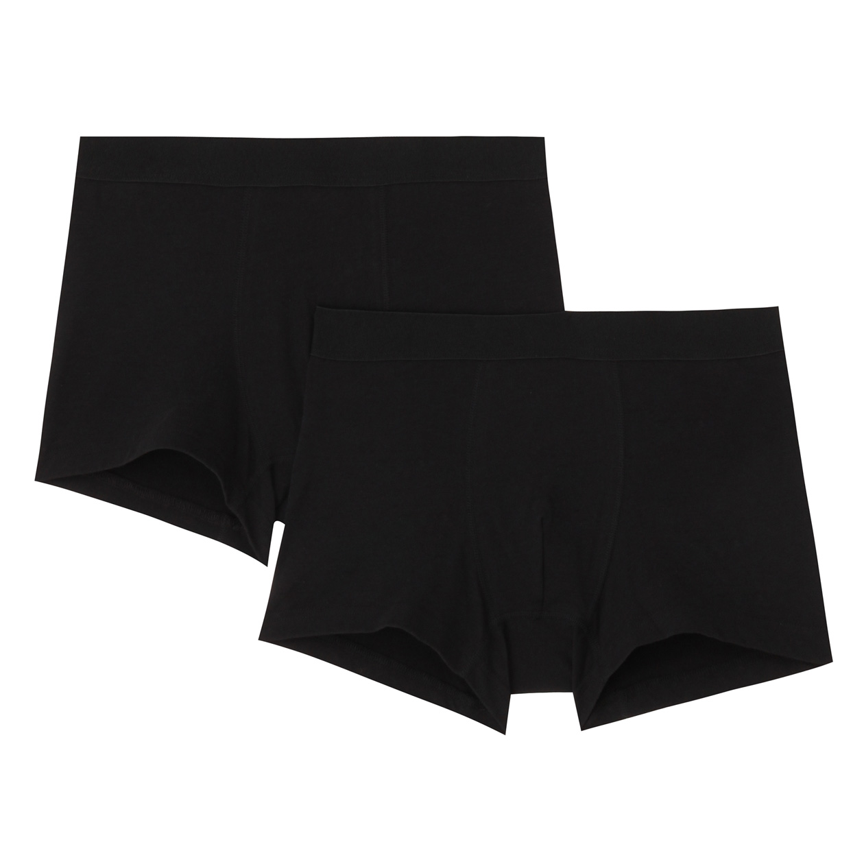 无印良品 MUJI 男式 棉混弹力 前封口平角裤 2件装